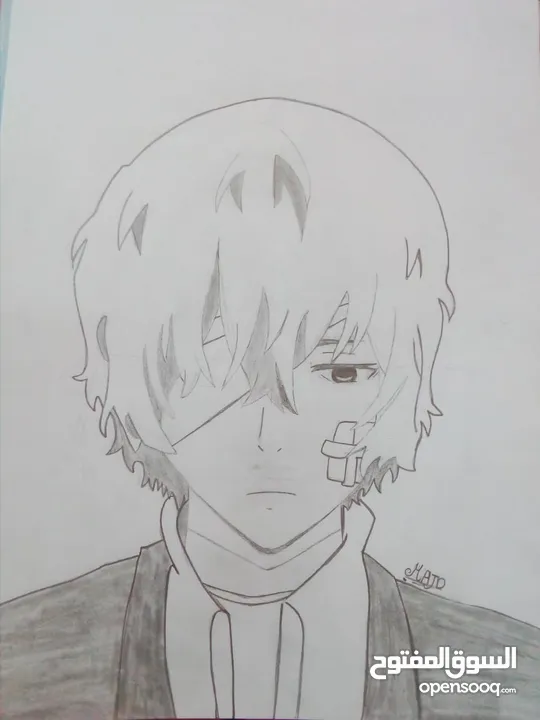 رسم شخصيات انمي على الورق