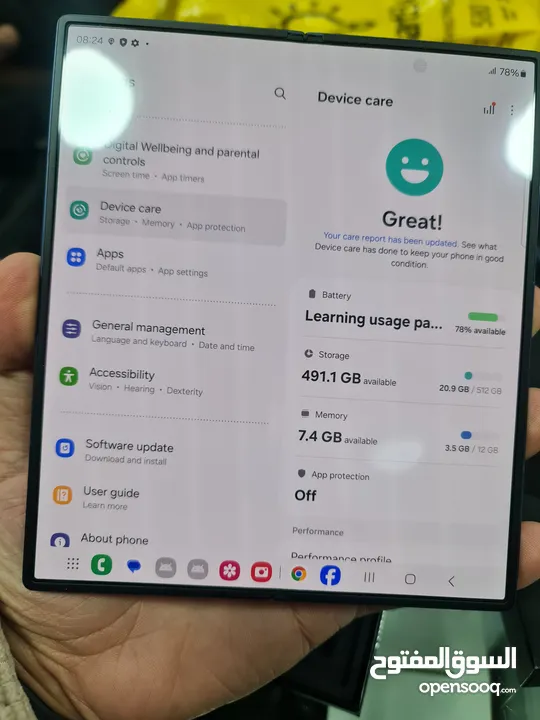 Samsung z fold 6 512GB كفالة الوكيل الرسمي Bms