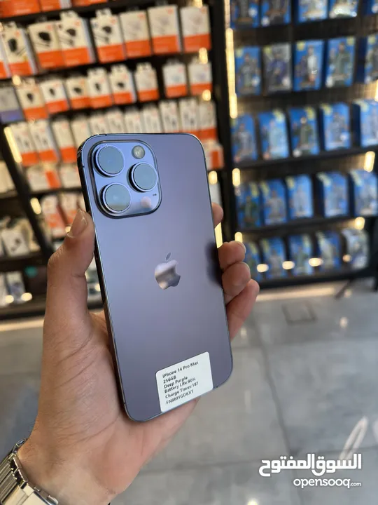 IPHONE 14 PRO MAX (256GB) USED LIKE NEW / ايفون 14 برو ماكس 256 جيجا مستعمل حاله الجديد كفاله سنتين