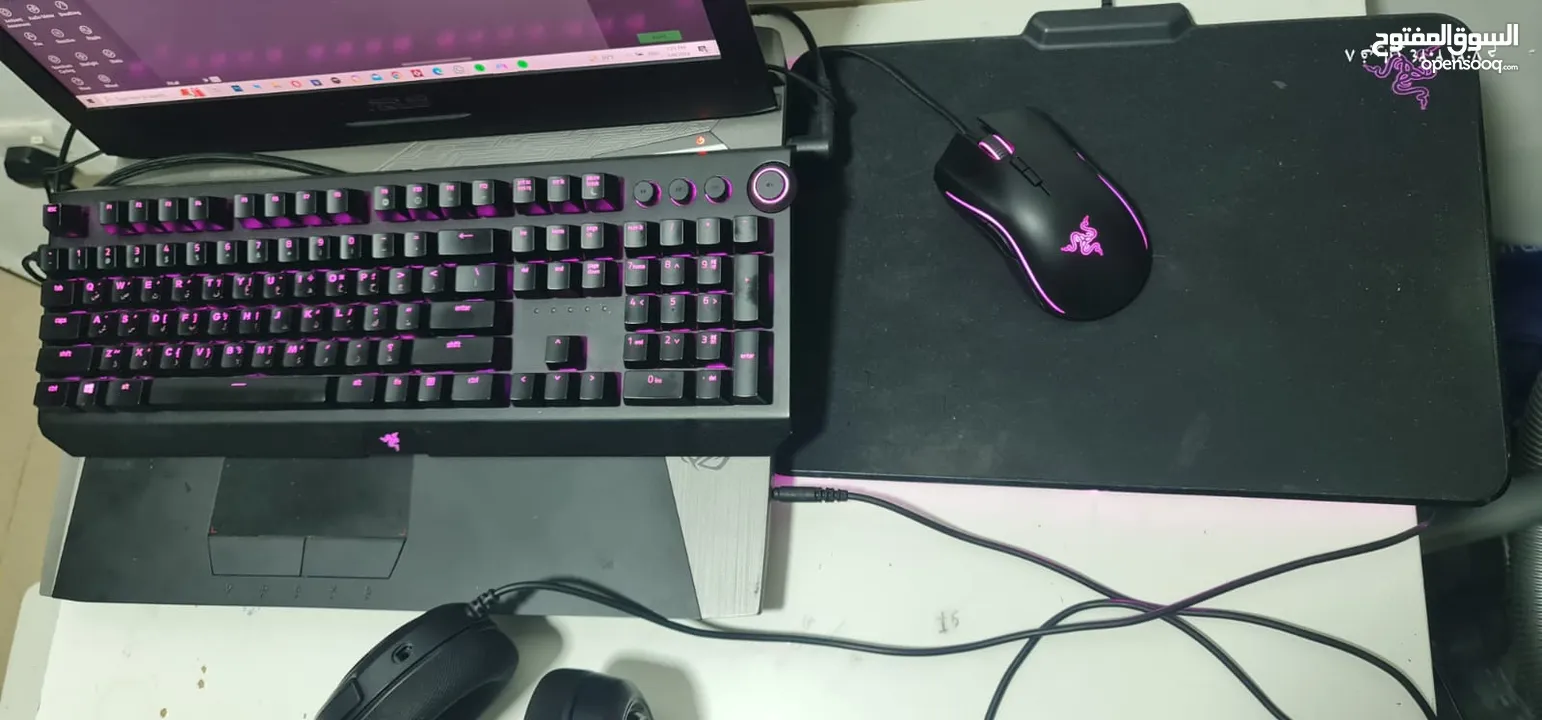 Keyboard Razer Blackwidow Elite + Mouse Mamba Elite + Mousemat Firefly