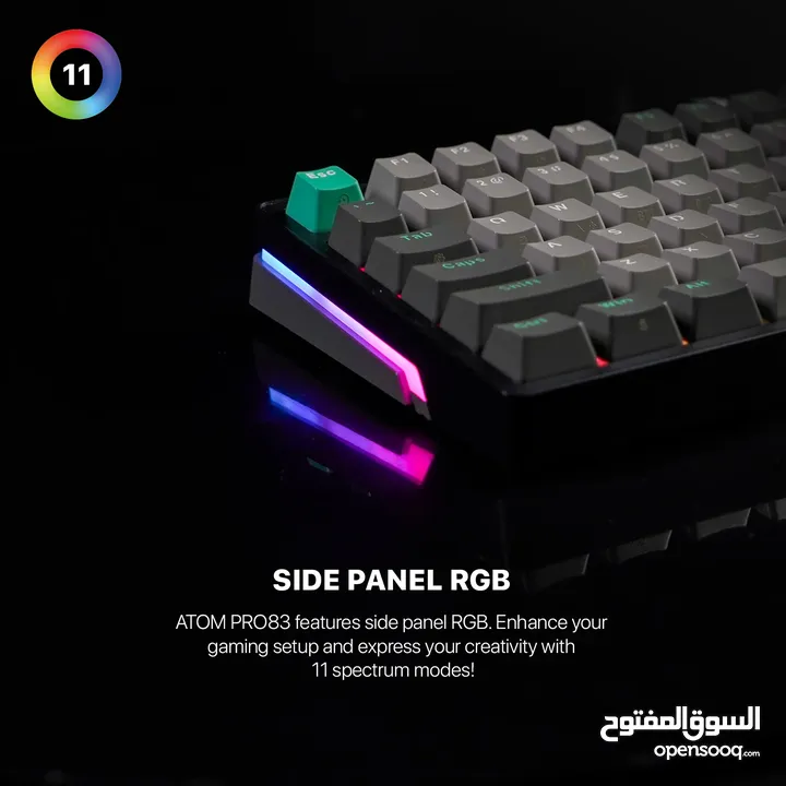 Fantech MK913 ATOM PRO83 RGB بلوتوث، لوحة مفاتيح الألعاب اللاسلكية زحل