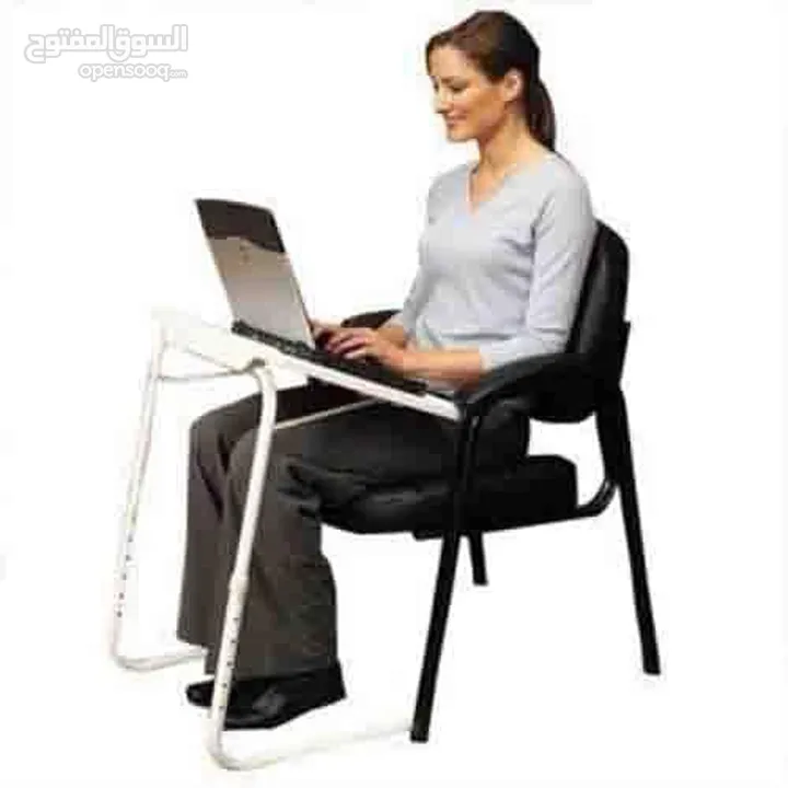 طاولة اكل متحركة 52 سم طاولات دراسه تيبل ميت مع حامل كاس و كوب متعددة الاستخدامات Folding Portable T