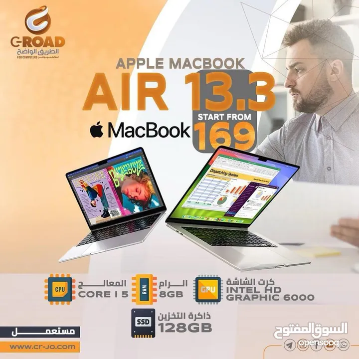 ماك بوك أبل APPLE MACBOOK AIR  13.3 مستعمل 