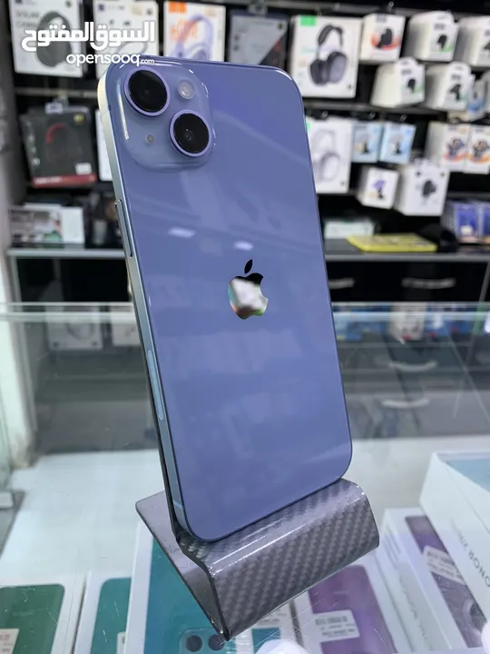 iPhone 14 plus 256G مستعمل بحالة الجديد مش مفتوح ولا مصلح كفالة محل على الفاتورة