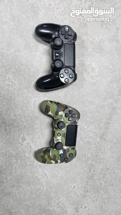 جهاز ps4 بحاله ممتاز للبيع مع 2 وحدات تحكم اصليات متوفر توصيل لكل الخارطه