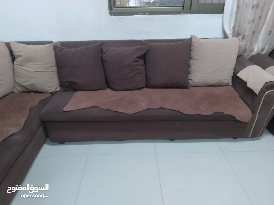 طقم  كنب كامل حرف L + مفردة وثنائية