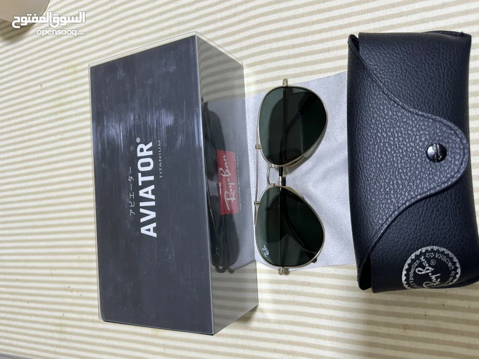 Rayban aviator gold pleated titanium new model