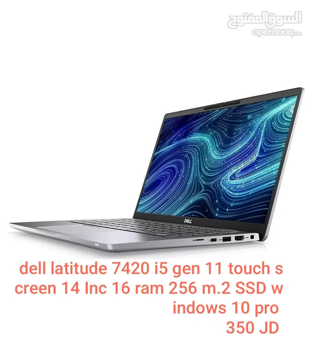 dell latitude i7 G 10 8 ram  256 m.2