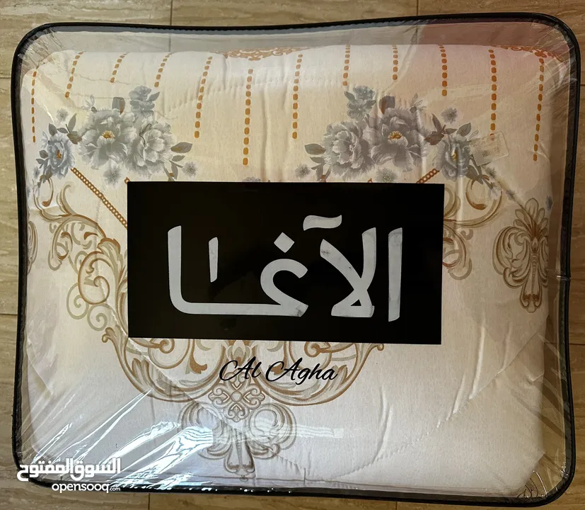لحاف صيفي محشو مجوز 4 قطع جديد بورقته بسعر حرق