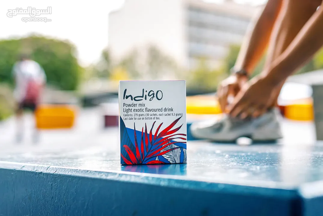 مشروب Indigo طبيعي غني بالمكونات النباتية  Indigo مشروب نباتي لتعزيز النشاط  مشروب صحي بنكهة طبيعية