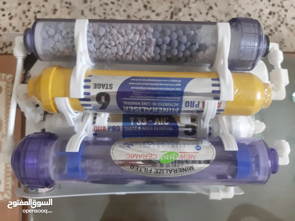 فلتر مياه تايواني حفر 9مراحل مع UV وساعه ضغط وستاند بسعر مغري