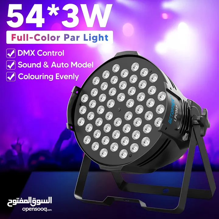 اضاءة حفالات ومناسبات (باركان) 54X3w Led Par Can Stage Light