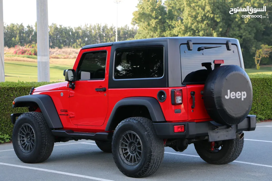 جيب رنجلر سبورت خليجي 2017 صبغ وكالة  جير عادي JEEP WRANGLER SPORT GCC Original paint MANUAL  GEAR