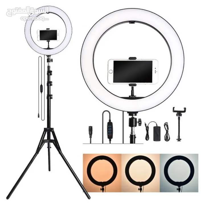 Ring Light رنغ لايت قياس 36 سم (14 انش) مع ستاند ارتفاع مترين