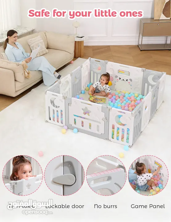 Baby Playpen,Dripex Foldable منطقة امنه للأطفال