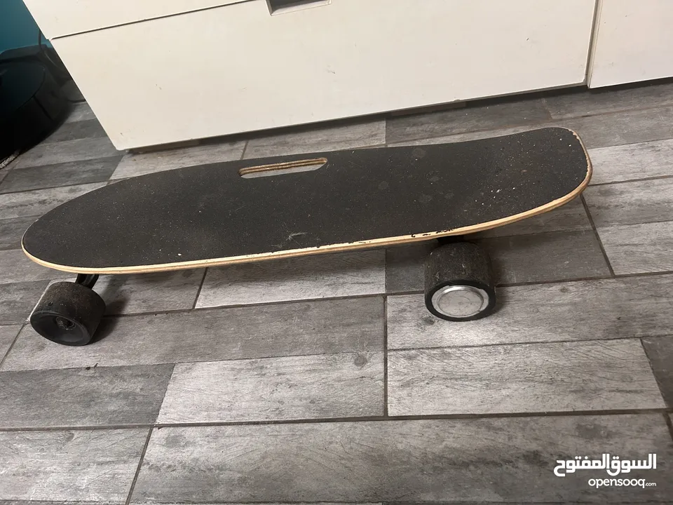 A electric scooter with all their accessories