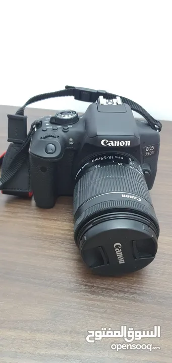 كاميرا كانون 750d مع كامل أغراضها بحالة الجديد