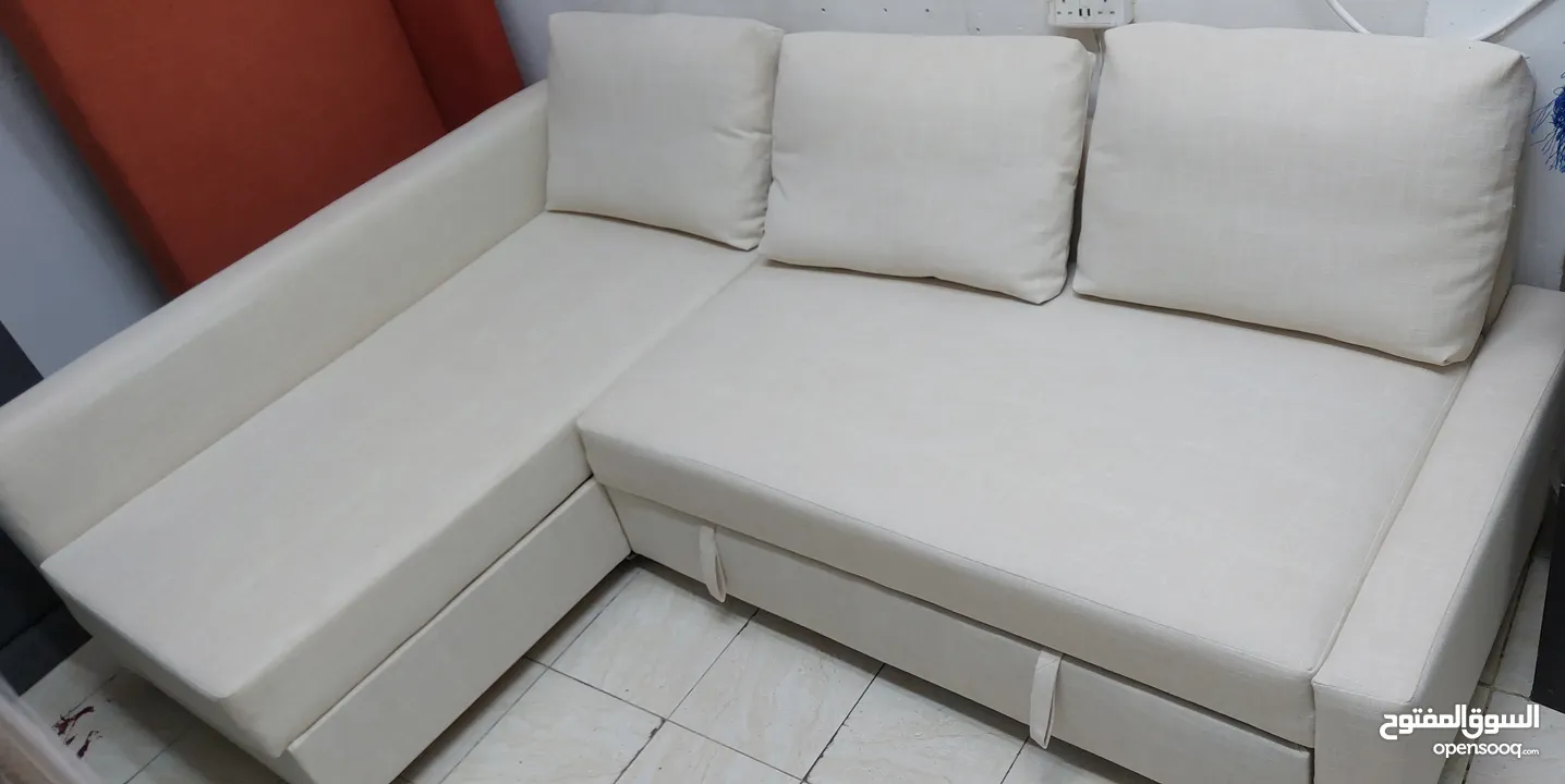 Ikea White Beige Sofa Bed With Storage New Condition