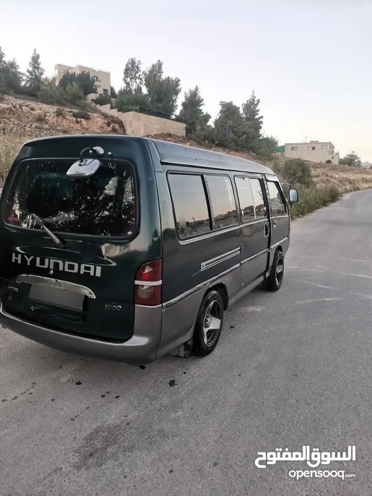 باص هونداي H100 لون أخضر لمتدد موديل 2002.........