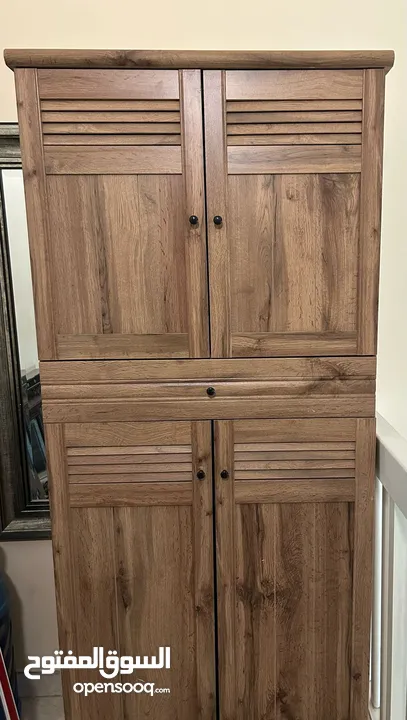 4 door shoe cabinet with 1 drawer