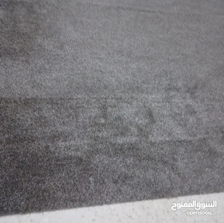 موكيت قص ثقيل قطعتين للبيع شبه الجديد لون بني مونس بيج