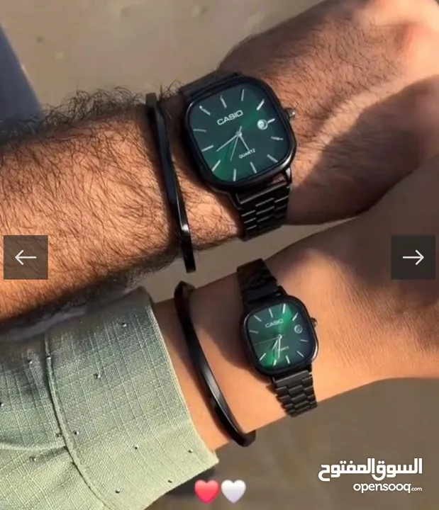 طقم ساعات كاسيو كابلز فخمة درجه اولى مع امكانية النحت على الطقم بالاسم حسب الطلب