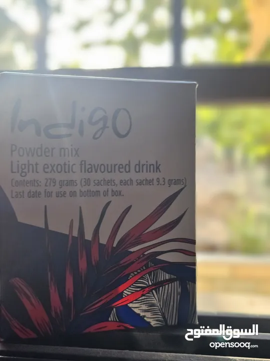 مشروب Indigo طبيعي غني بالمكونات النباتية  Indigo مشروب نباتي لتعزيز النشاط  مشروب صحي بنكهة طبيعية
