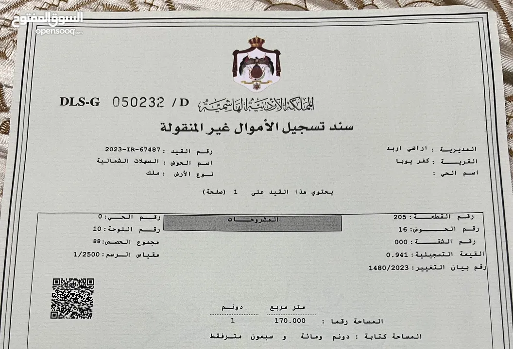 ارض للبيع حوض السهلات الشماليه كفريوبا