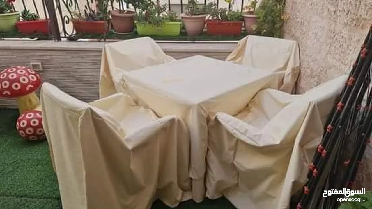 تفصيل اغطية و كفرات لاطقم الرتان والمراجيح الايطالي و عش البلبل والاثاث الخارجي من الشتاء والمطر