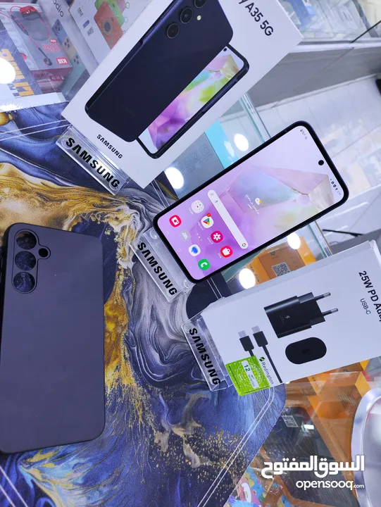 جهاز وكالة علفحص SAMSUNG A35 جيجا 256 رام 16 معه بكج هدية معه كرتونه