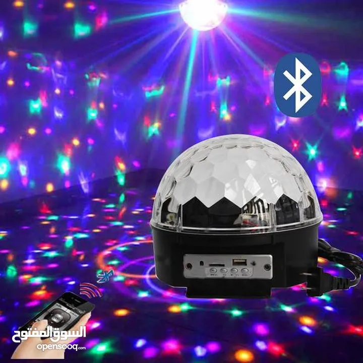 سماعة بلوتوث مع اضاءة (ديسكو) MP3 LED MGIC BALL LIGHT