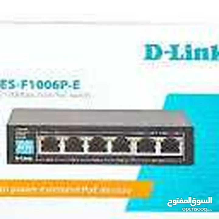 D-link Des-F1006P-E-PORT 10/100 SWITCH WITH 4 POE PORTS AND 2 UPLINK PORTS سويتج دي لينك 4 مخارج