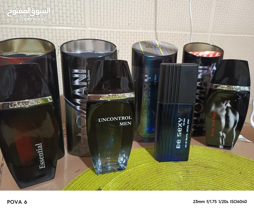 عطور جديده بتغليف شركتها للبيع وبعضها مستخدم منه أو مأخوذ منه تقسيمات