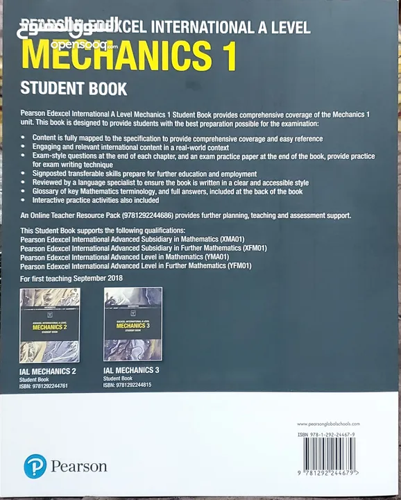 Pearson edeccel International A level Machanics 1 (M1)