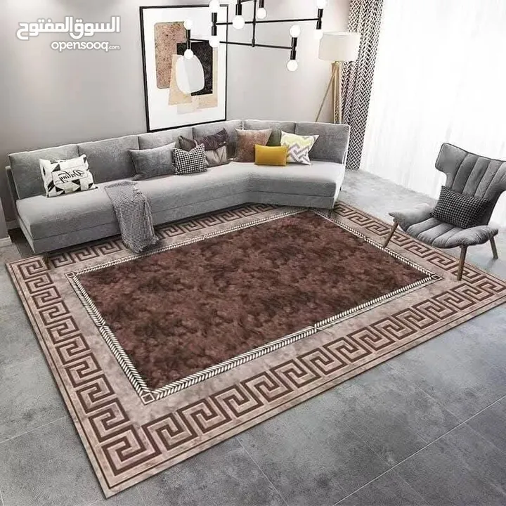 سجاد 3D مودرن مانع للانزلاق حجم كبير