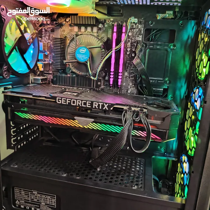 كمبيوتر بكرت شاشة 3060ti Asus ROG strix
