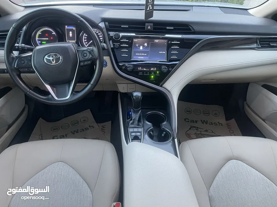 تويوتا كامري موديل 2019 فحص كامل 7 جيد فل مع فتحة بحالة الوكالة