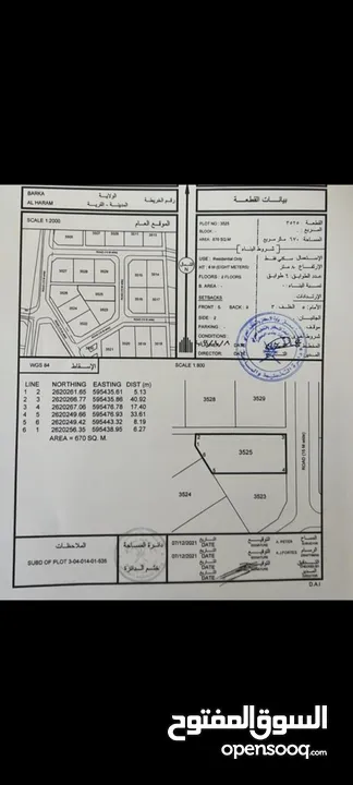 ارضين شبك بركاء الهرم شمال 1275متر ب24 الف للشاري الجاد فقط