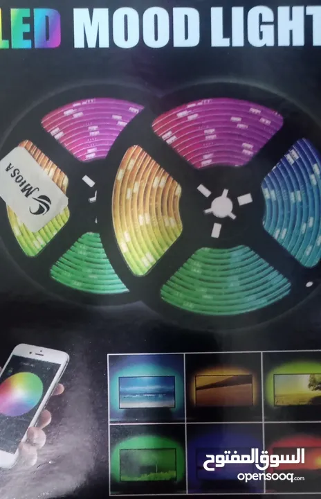 حبل ليد اضائه usb كل الالوان تحكم ريموت و تطبيق على الموبايل RGB LIGHT ضوء زينه ديكور مناسبات اناره