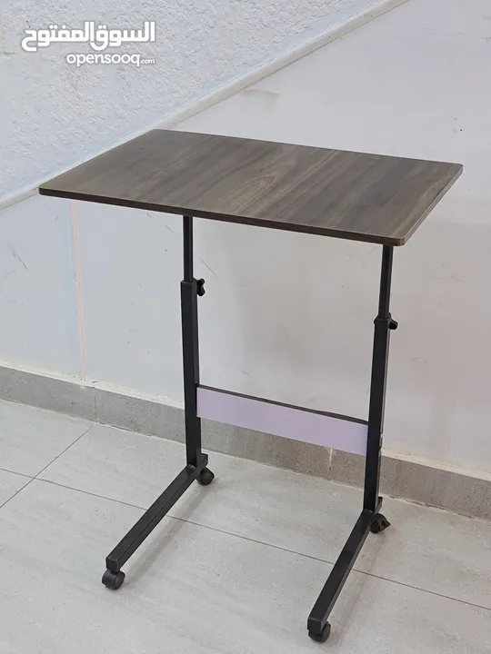 طاولات لابتوب مكتب متحركة بجميع التصاميم خشب قاعدة حديد بعجلات Laptop Desk متوفر بالوان Table mate