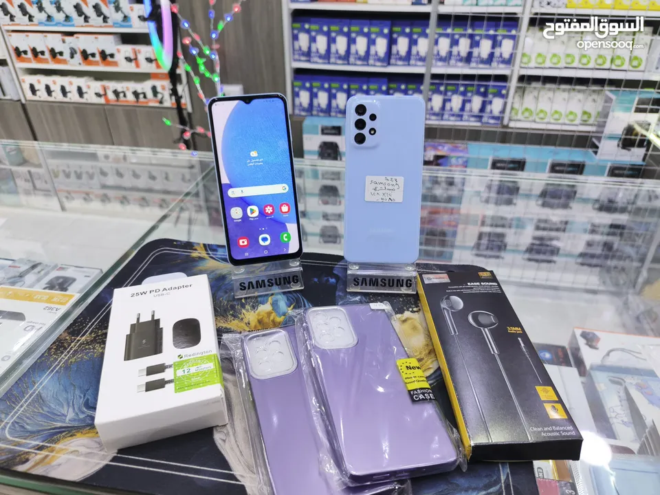 الازرق البارد متوفر SAMSUNG A23 رام 12 جيجا 128 بدون كرتونه معه بكج هدية متوفر توصيل