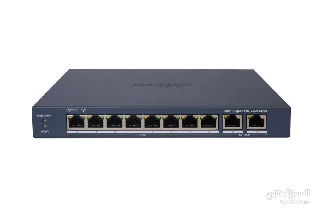 سويتشات جيجابت ذكية من Hikvision Switch Gigabit Poe-  أداء موثوق لشبكات المراقبة والأنظمة الأمنية