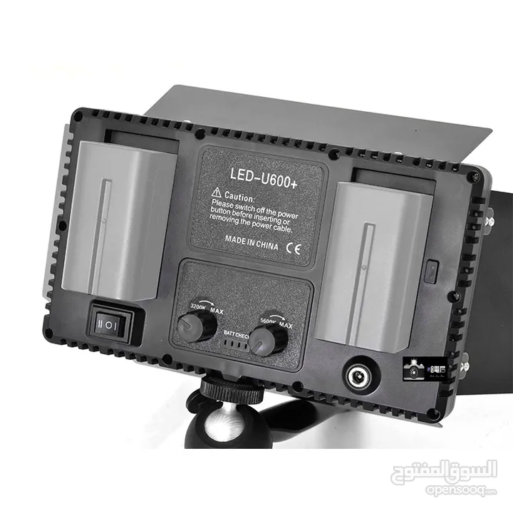 اضاءة تصوير مع شاحن وبطاريات عدد 2  LED-600 +800 LED Light Panel Bi-Color 3200-5600k Video Light