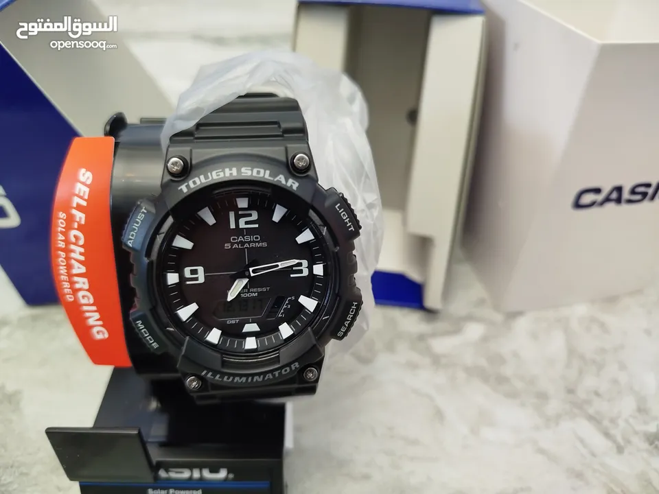 ساعة كاسيو اصليه جديده مميزه عقارب ودجتال Casio AQ-S810 Watch