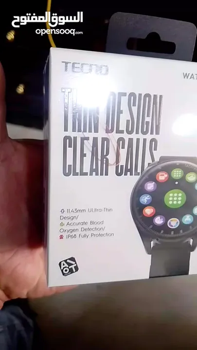 ساعتين Tecno watch 3 جديد بجلاتين