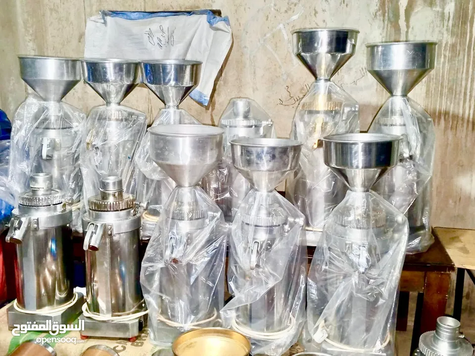 ماكنات طحن قهوة بحال الوكالة،واحد فاز و ثلاث فاز ،أنواع وأحجام مختلفة ،حجر جديد ،جرب قبل ما تشتري%