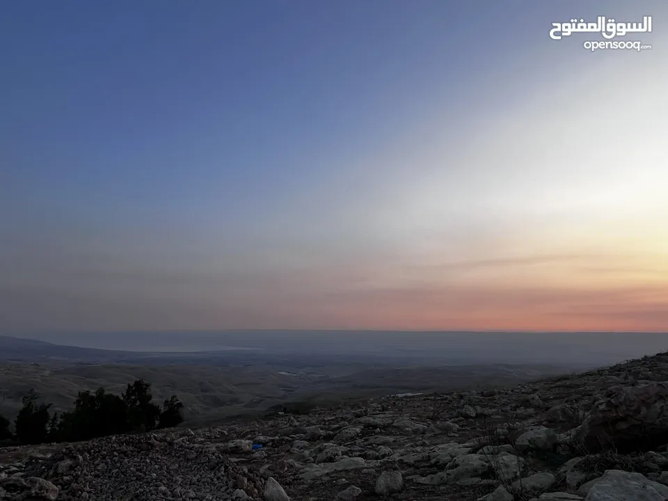 تملك الان فرصة العمر قطعة ارض من اراضي غرب عمان مطلة على فلسطين و الاغوار و البحر الميت و سد الكفرين