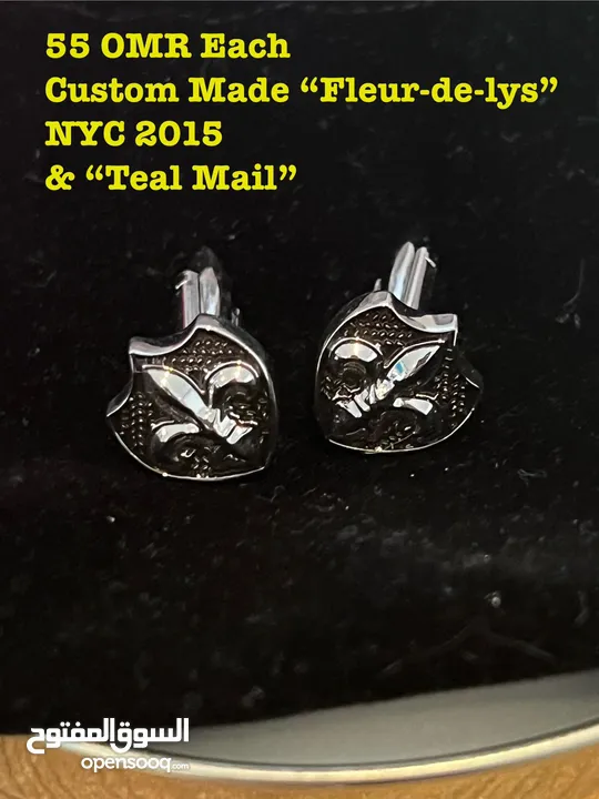 Pristine Men’s Double Cuff, Cufflinks. MontBlanc, Omega, & Custom NYC Cuff links for men. Very Posh.