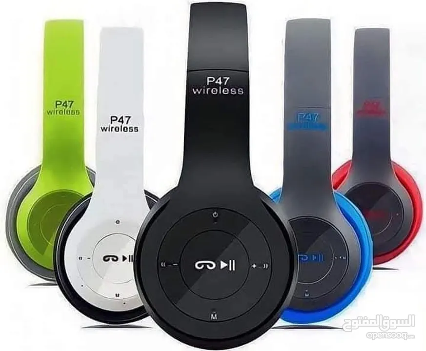 أحدث إصدار لسماعات P47 صوت واضح ونقي محيطي ومايك عاليه وشحن يدوم طويلا