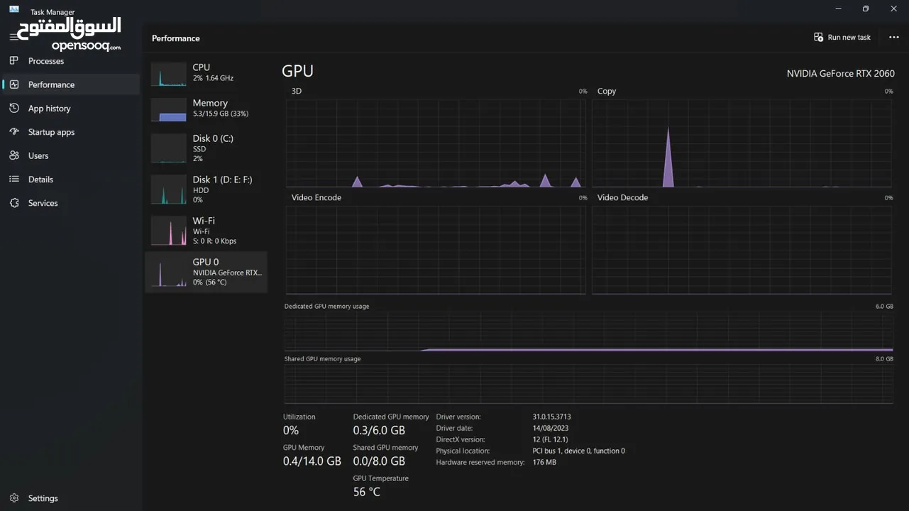 لابتوب كيمينق rtx 2060 + كيبورد لوجيتك وايرلس